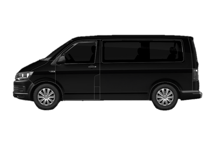 Black VW Mini Van for VIP Taxi Services in Arlberg